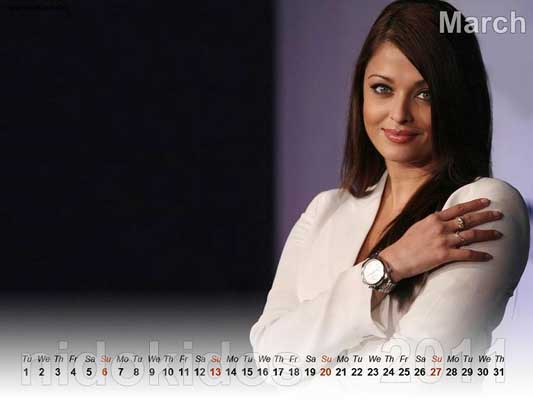 Aishwarya Rai Calendar 2011